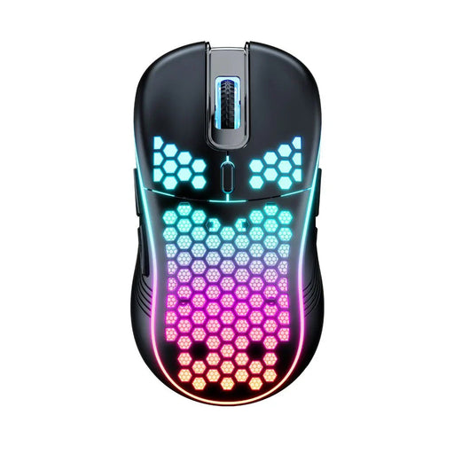 ماوس ألعاب كمبيوتر لاسلكي SA-1 ثنائي الوضع Honeycomb Shell RGB بتقنية البلوتوث